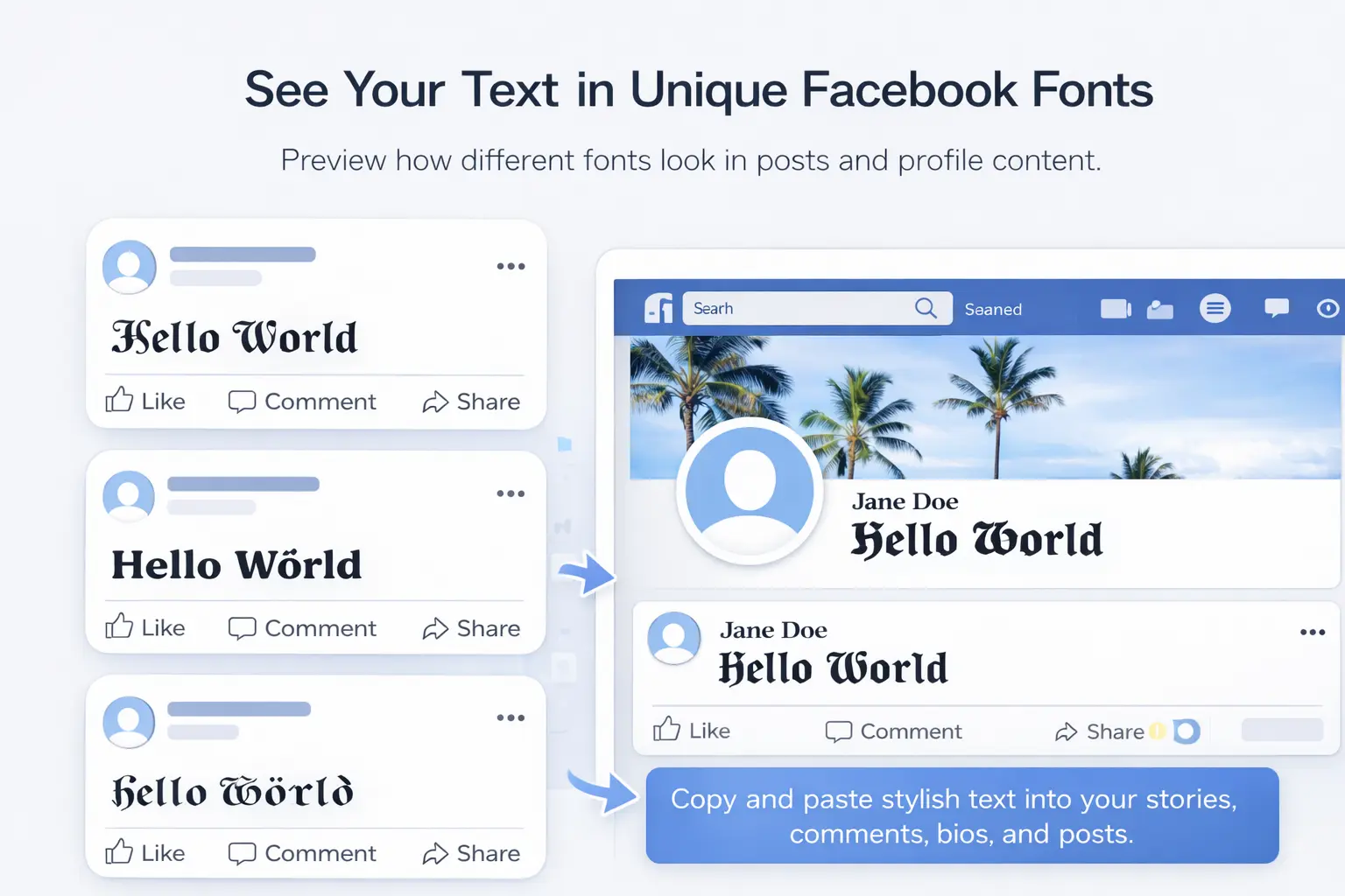 facebook text styles preview